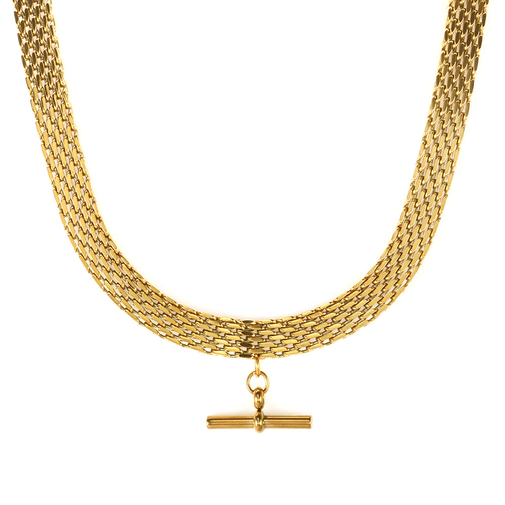 T-shaped pendant necklace