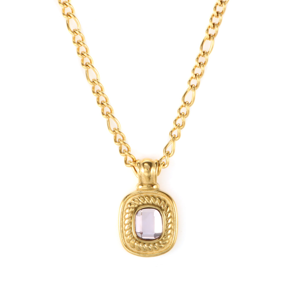 Zircon Pendant Necklace