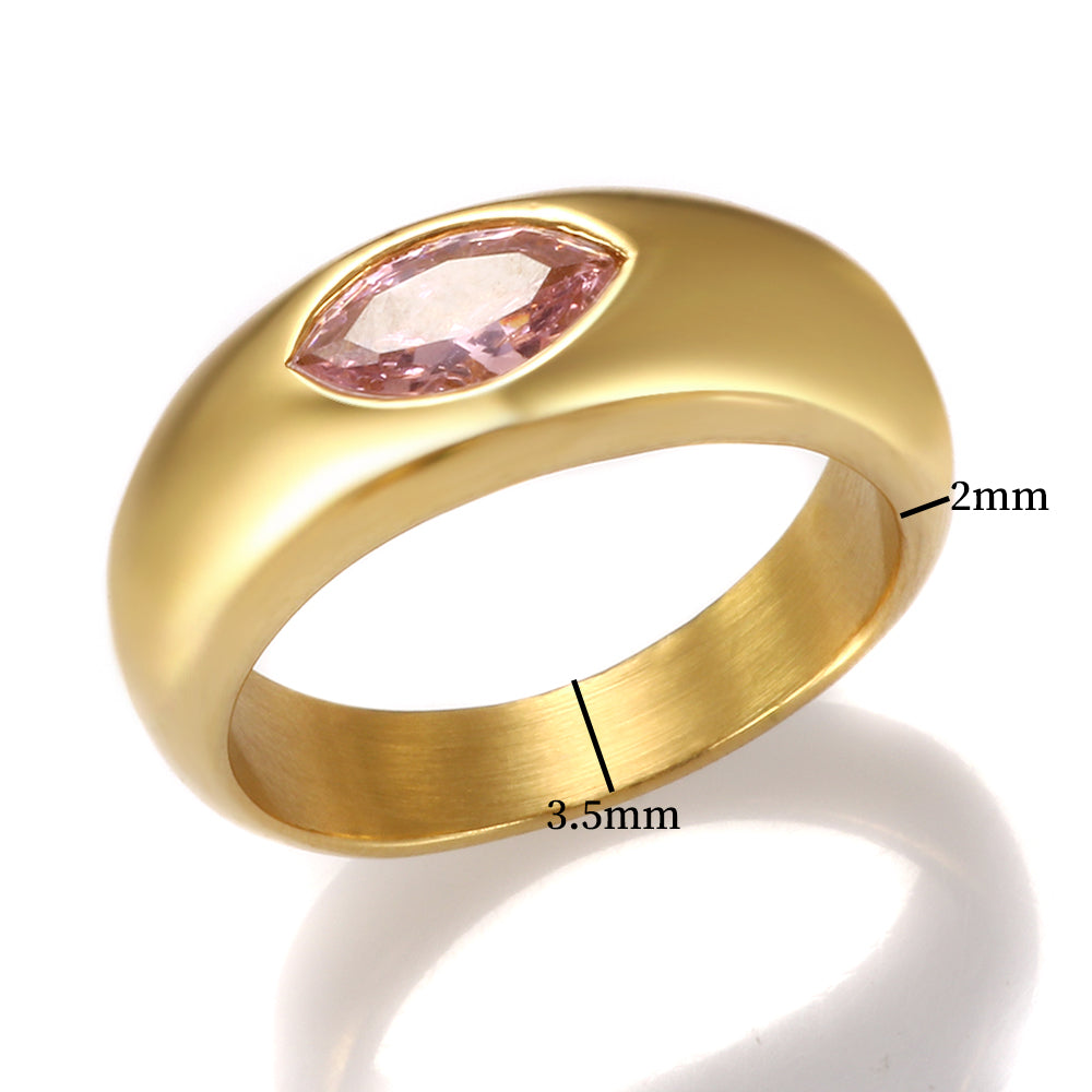 Diamond Zircon Ring
